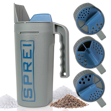 80oz Handheld Shaker For Salt, Seed And Garden Multiple Sized Openings For A Variety Of Uses